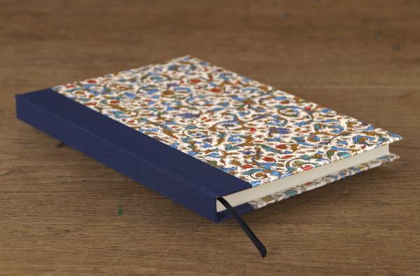 Blankobuch A5 "Medicea", blau bordeaux, unliniertes Buch
